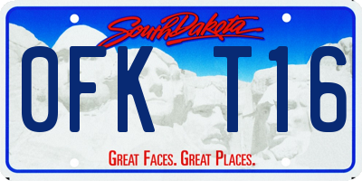 SD license plate 0FKT16