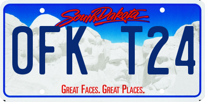 SD license plate 0FKT24