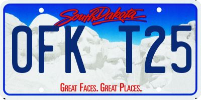 SD license plate 0FKT25