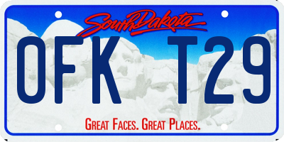 SD license plate 0FKT29
