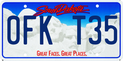 SD license plate 0FKT35