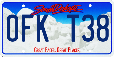 SD license plate 0FKT38