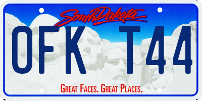 SD license plate 0FKT44