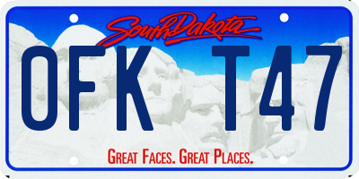 SD license plate 0FKT47
