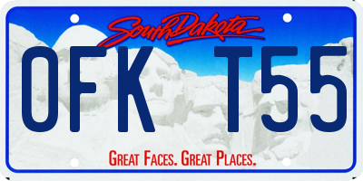 SD license plate 0FKT55