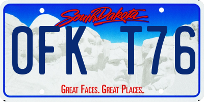 SD license plate 0FKT76