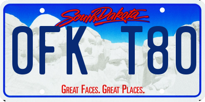 SD license plate 0FKT80