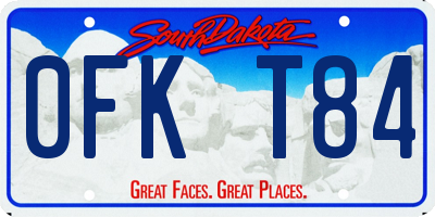 SD license plate 0FKT84