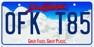 SD license plate 0FKT85