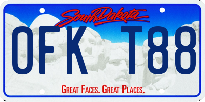 SD license plate 0FKT88
