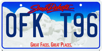 SD license plate 0FKT96