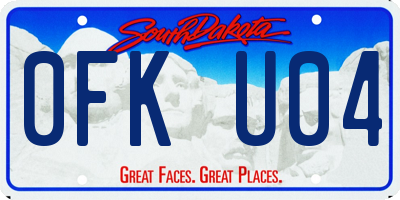 SD license plate 0FKU04