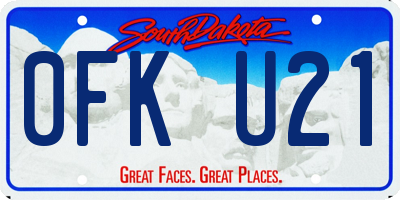 SD license plate 0FKU21