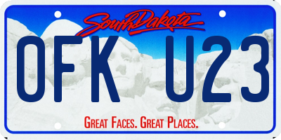 SD license plate 0FKU23