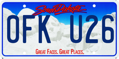 SD license plate 0FKU26
