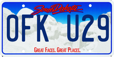 SD license plate 0FKU29