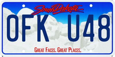 SD license plate 0FKU48