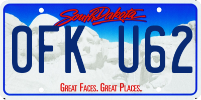 SD license plate 0FKU62