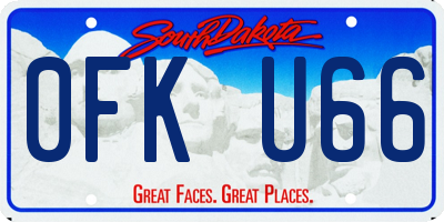 SD license plate 0FKU66