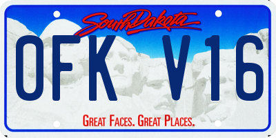 SD license plate 0FKV16
