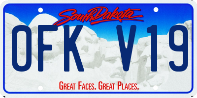 SD license plate 0FKV19