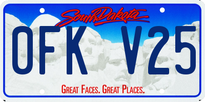 SD license plate 0FKV25