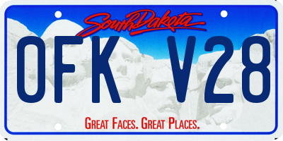 SD license plate 0FKV28