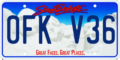SD license plate 0FKV36