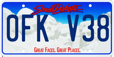 SD license plate 0FKV38