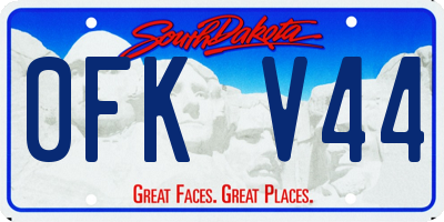 SD license plate 0FKV44
