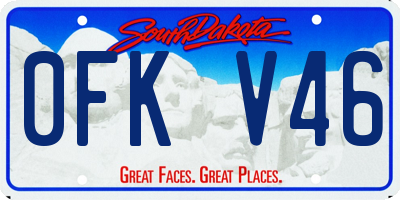 SD license plate 0FKV46