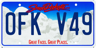 SD license plate 0FKV49