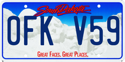 SD license plate 0FKV59