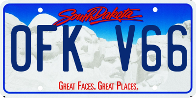 SD license plate 0FKV66