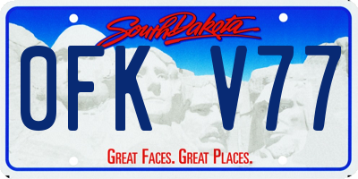 SD license plate 0FKV77
