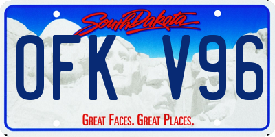 SD license plate 0FKV96