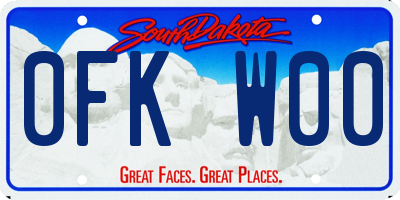 SD license plate 0FKW00