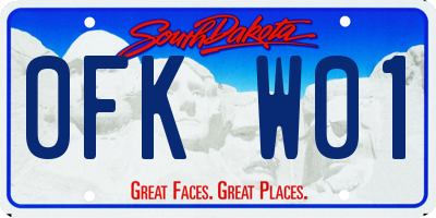SD license plate 0FKW01