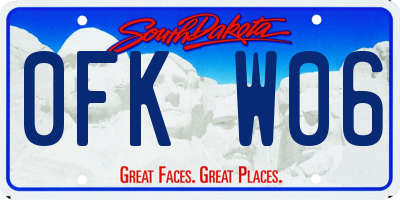 SD license plate 0FKW06