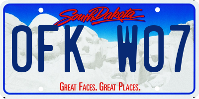 SD license plate 0FKW07