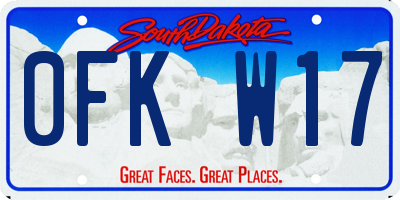 SD license plate 0FKW17