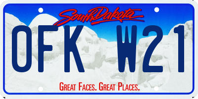 SD license plate 0FKW21