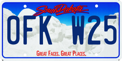 SD license plate 0FKW25