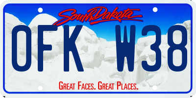 SD license plate 0FKW38