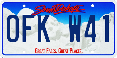 SD license plate 0FKW41