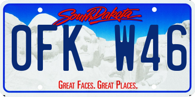 SD license plate 0FKW46