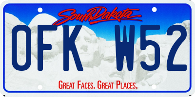 SD license plate 0FKW52