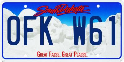 SD license plate 0FKW61