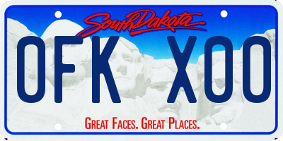 SD license plate 0FKX00