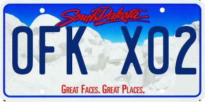 SD license plate 0FKX02